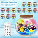 Ocean Light Up Terrarium Craft Kit for Kids- Sea Animal Toys Led Night Light Birthday Gift for Boys Girls Age 4 5 6 7 8-12 Year Old