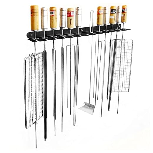Suporte para 13 Espetos de Churrasco de Parede