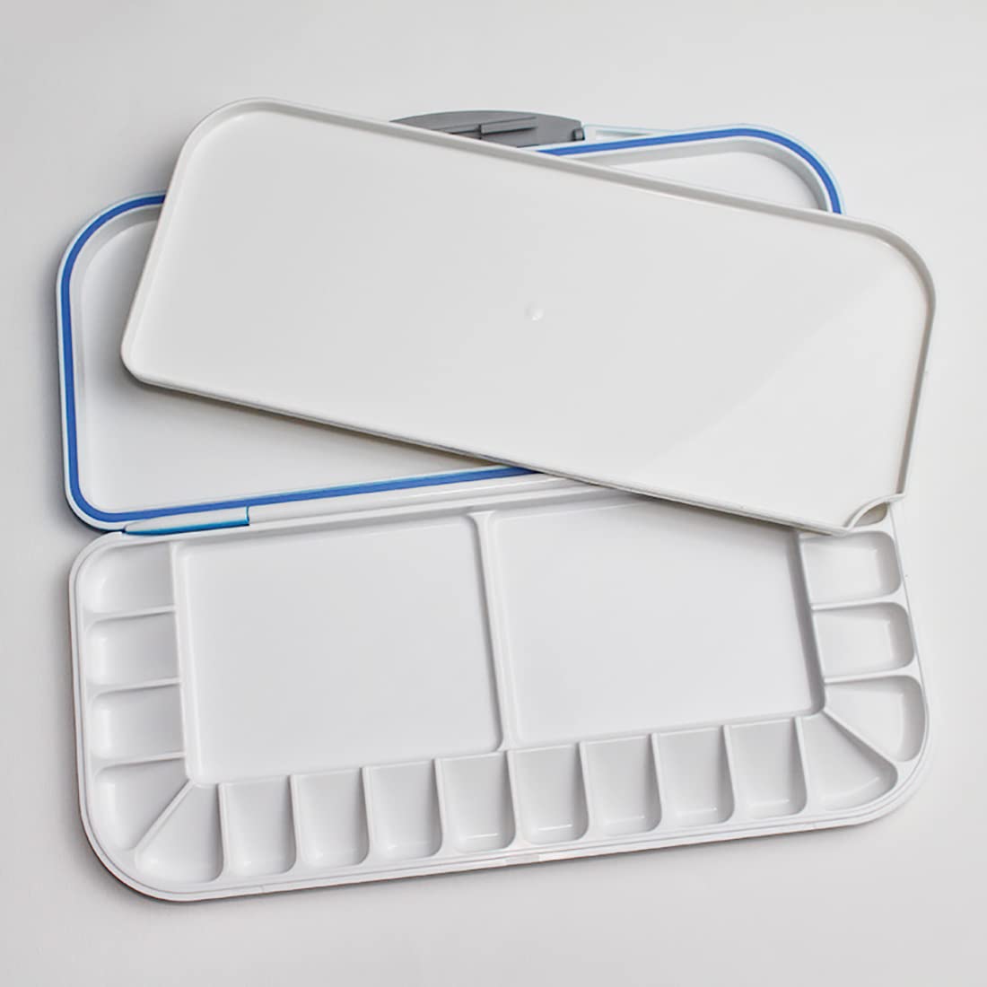 ZZLBZN Watercolor Palette, Paint Palette For Painting Rectangular Mixing Tray 10 Well, Flat Gouache Wet Palette For Watercolor Oil Art Painting