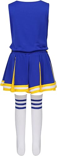 Miniatura 2 de Disfraz de animadora para niños y niñas, 2 piezas, sin mangas, disfraz de líder de animación, cosplay, baile, disfraz elegante