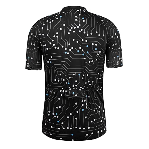 Coconut Ropamo CR Mens Cycling Jersey Short Sleeve Road Bike Shirt with 3+1 Zipper Pockets Breathable Quick Dry (L,2030)