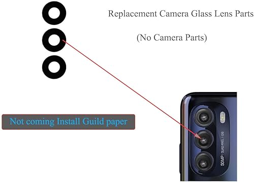 Miniatura 2 de Paquete de 2 piezas de repuesto para Moto g Stylus (2022) Cubierta de vidrio para cámara trasera, piezas de lente trasera para Moto-rola Moto g