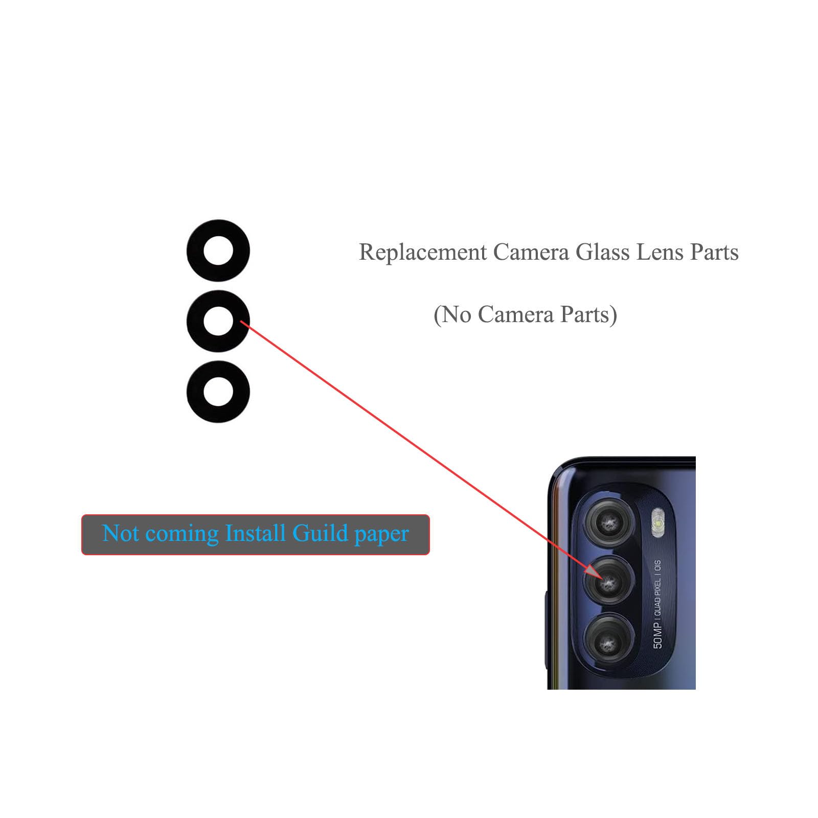 MFLDSFLHM (2pcs Pack) Moto g stylus (2022) Back Camera Glass Cover Replacement Rear Lens Parts for Moto-rola Moto g stylus (2022) XT2211 XT2211-1XT2211DL 6.8 Inches