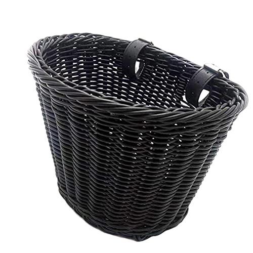 子供用自転車バスケット 多目的ハンドルバーバスケット 三輪車 サイクリング 幼児用 ブラック