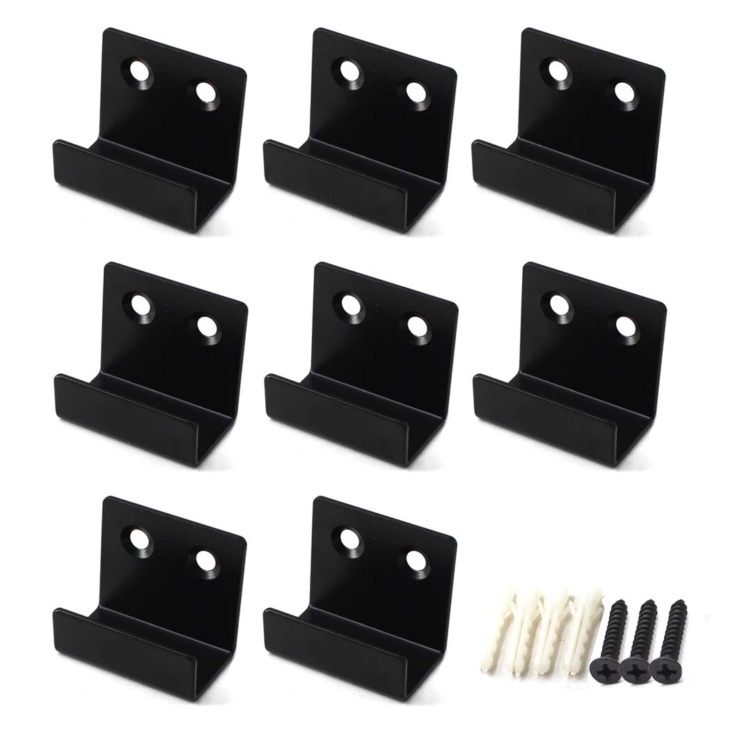 Flomore Ceramic Tile Display Holder Hanger Stainless Steel Wall Hook Black 8 Pack