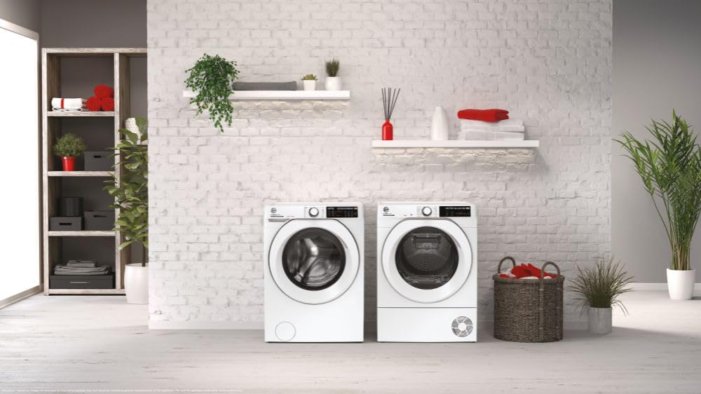 Hoover NDE H8A2TCES-84 Wärmepumpentrockner I 8 kg I Wi-Fi + Bluetooth-Technologie I AquaVision-Kondenswasserbehälter I deutsche Bedienblende