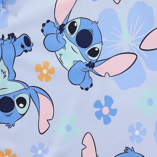 Image of Disney Minnie Mouse Stitch Girls UPF 50+ Long Sleeve Rash Guard and Bikini 2-Piece Swimsuit Set for Toddler to Big Kids