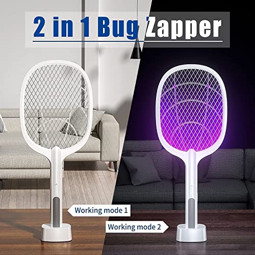 Earth-Rated-Mosquito-Bats-Racket-Killer-Five-Nights-Mosquito-Killer-Racket-Rechargeable-Handheld-Electric-Fly-Swatter-Mosquito-Killer-Racket-15-Lavender-Multi