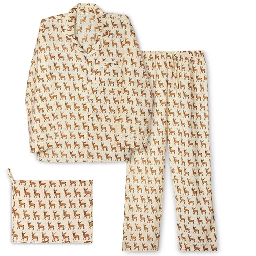 Mens Pajama Pants and Shirt Set - Animal Print Soft Cotton Mens Pajamas Set Pijamas Para Hombres Sleepwear Set