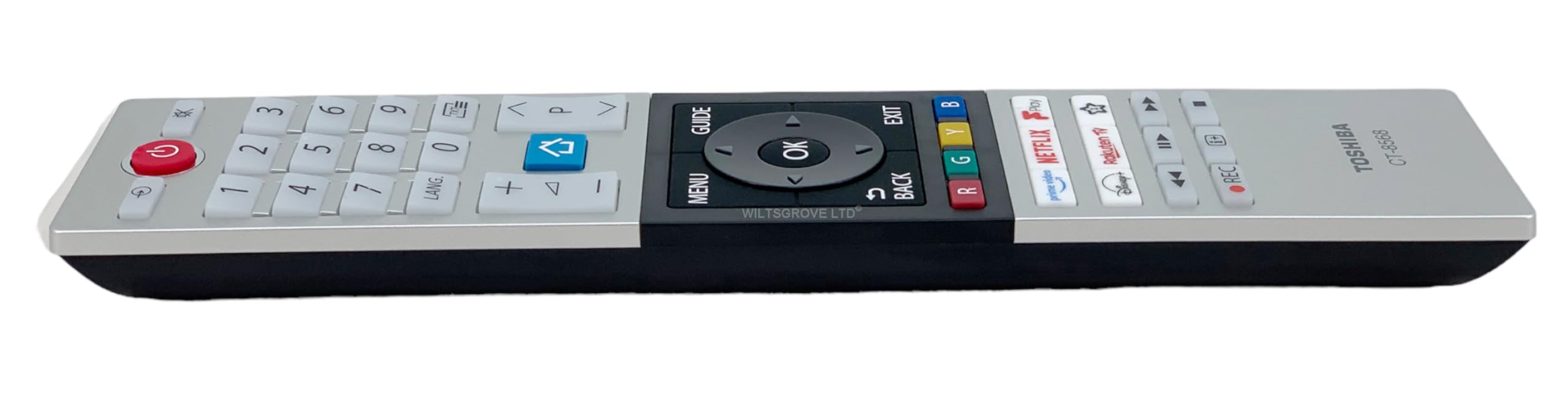 CT-8543 Control Remoto Compatible con Toshiba TV 32L2863DG 32L3863DG 40L2863DG 49L2863DG 32W2863DA 43V5863DG 49V5863DG 55U2963DG Sustitución Controlador con PrimeVideo Netflix Youtube Botones