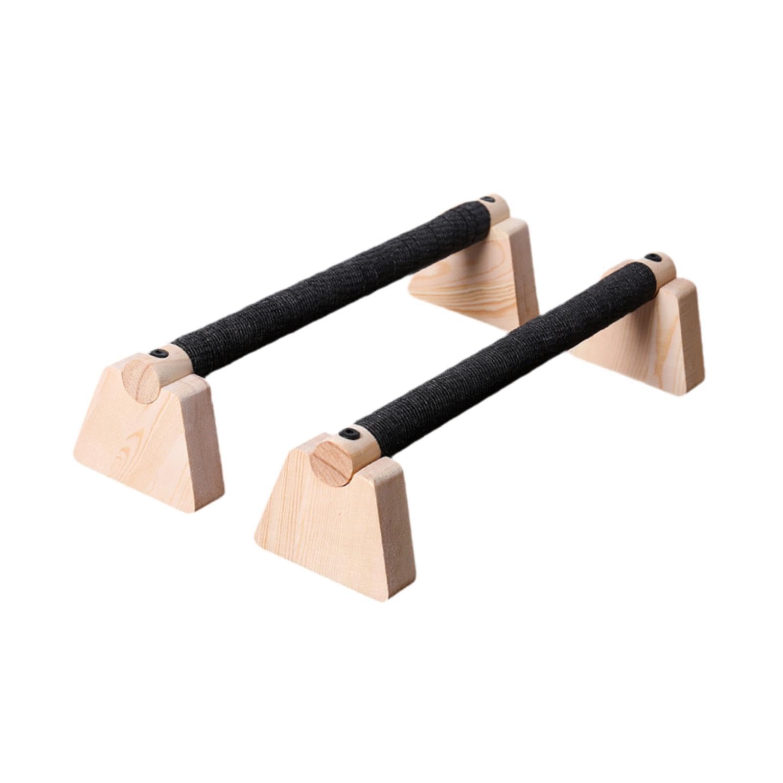 2 Pezzi di Barra per Flessioni in Legno, Parallele, Maniglie per Flessioni, Supporto Antiscivolo Portatile per Esercizi di Ginnastica E Allenamento.