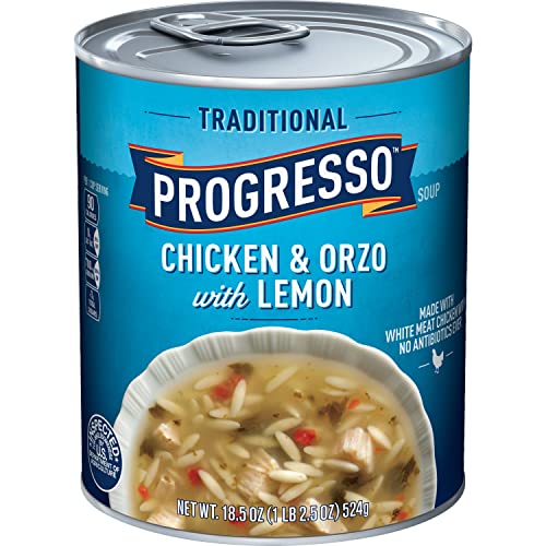 Progresso Soup, Traditional, Chicken and Orzo with Lemon Soup, 18.5