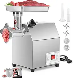 110V/220V Moedor de Carne Eletrico, Maquina de Moer Carne, Pode Ser Usado Para Picar Carne, Vegetais E Linguiças, 500W, Aço Inoxidável