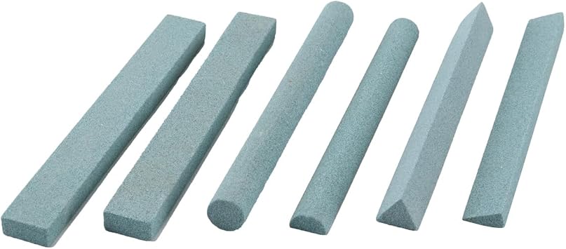6 Pieces Of Sharpening Stone, Green Silicon Carbide Mixed Grinding Stone Strips, 180 Mesh, 100x10mm