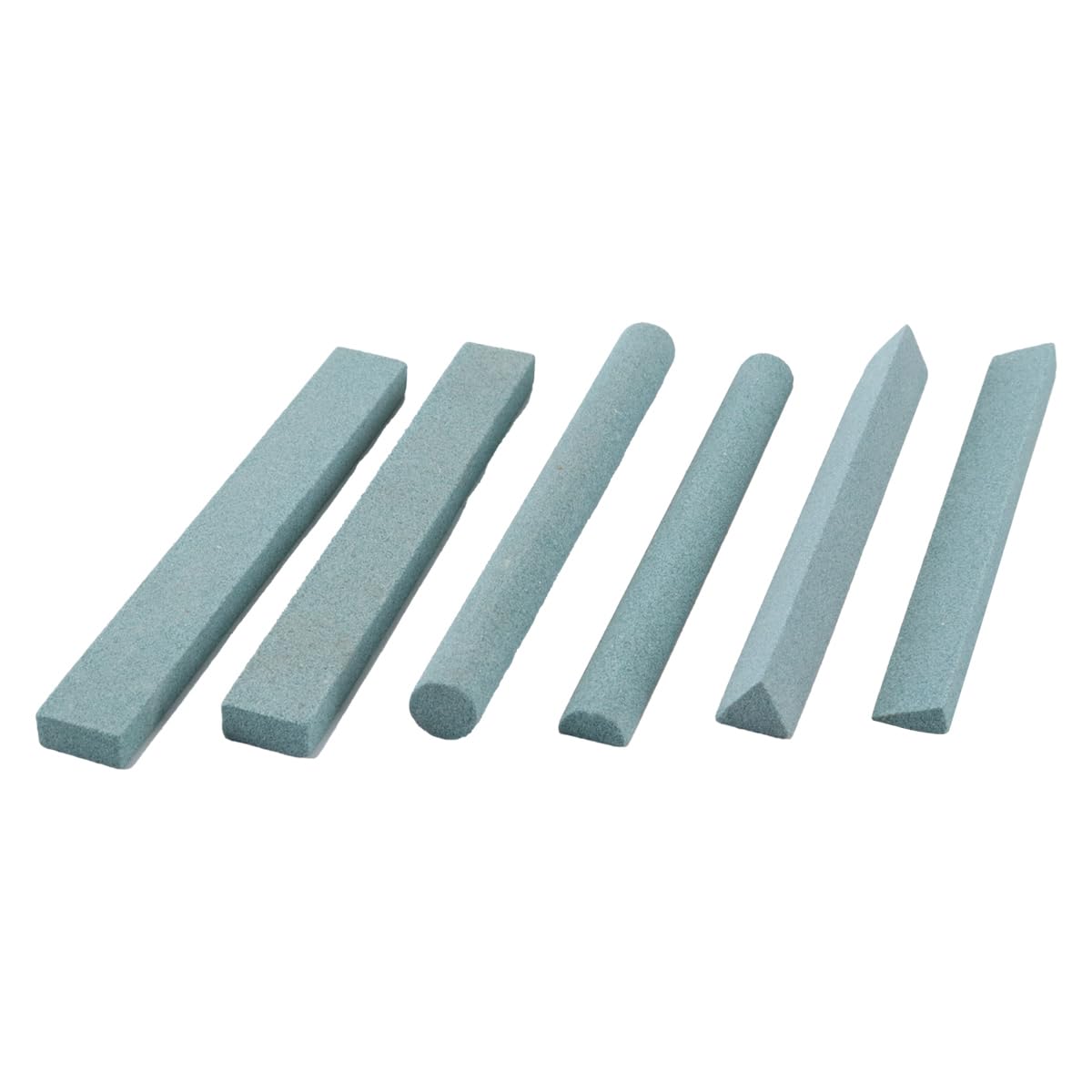 Gutol 6 Pieces Of Sharpening Stone, Green Silicon Carbide Mixed Grinding Stone Strips, 180 Mesh, 100x10mm