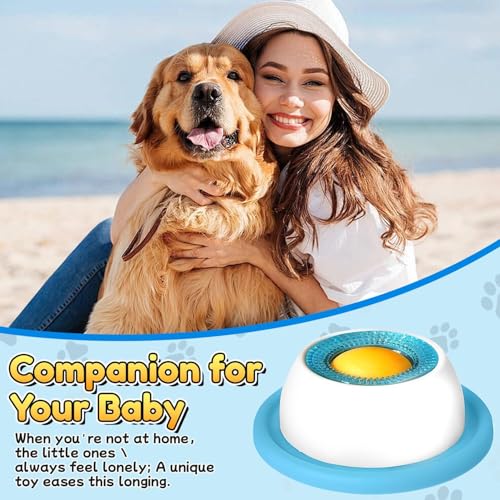 Vibbang Hundelickspielzeug, Cat Dog Lick Bowl, Schleckball für Hunde mit Antirutschmatte Smoothie Dog Schleckball, Hundespielzeug Intelligenz, Futterspielzeug Hund Katzen Slow Feeder Hund
