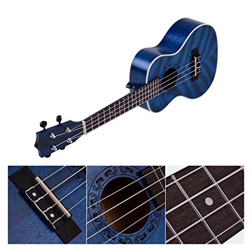 ukulélé Voyage Kit De Touche Bois De Bois pour Bois Bleu-contreplaqué Ukelele Bleu De 23 Pouces - Les Beatles, Paul McCartney, John Lennon, RIngo Starr, George Harrison ukulélé Voyage Kit De Touche Bois De Bois pour Bois Bleu-contreplaqué Ukelele Bleu De 23 Pouces – Image 4