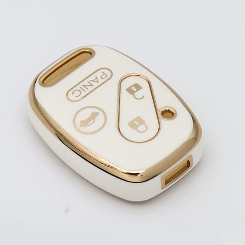 Miniatura 3 de WSAuto Funda para llavero con llavero de metal compatible con Honda Accord Civic CR-V Fit Odyssey Pilot Ridgeline CR-Z Accesorios de TPU suave,