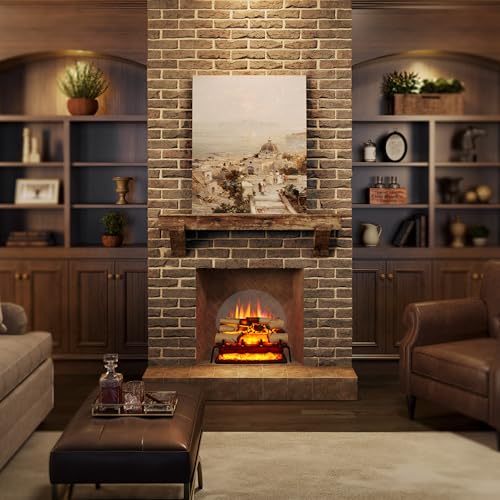 Image of LegendFlame 23 inch W Free Standing Electric Fireplace White Birch Log Set (EF290A-WB), Fireplace Insert, Heater 750W /1500W, Crackling Sound, Remote Control