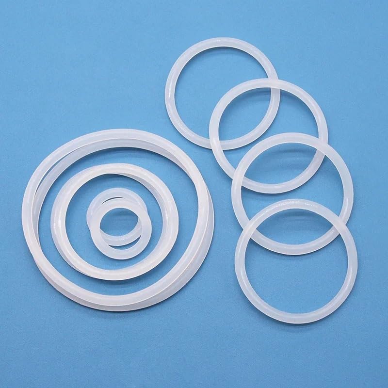 200 Uds VMQ junta tórica espesor CS 2/3/3.5/4mm anillos de sellado goma blanca OD 5-100mm para fontanería, reparación(OD 75mm,CS 3.5mm)