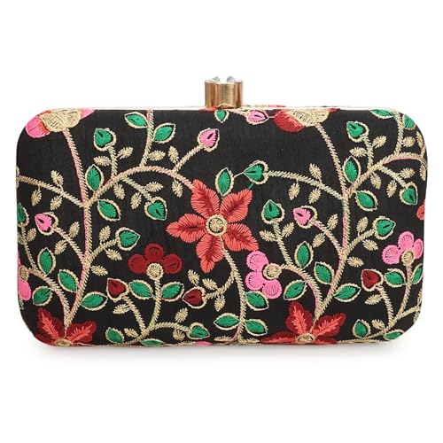 Image of LONGING TO BUY Hand Crafted Designer Box Clutch - Zari Embroidery For Women