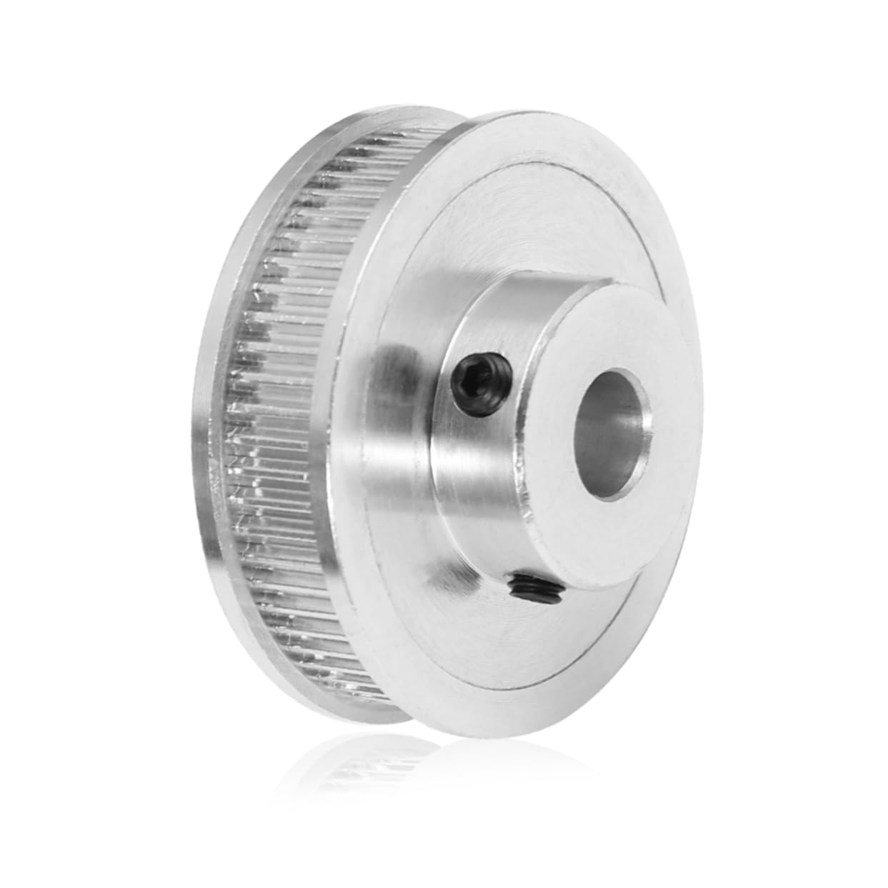 NAMOARLY Pulley Belt Pulley for 3D Printer Aluminum Timing Pulley Timing Pulley Wheel Belt Pulley Timing Belt Mechanical Timing Pulleys 60 Tooth Synchronous Wheels Silver
