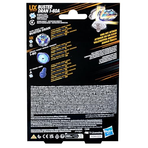 Hasbro Beyblade X Buster Dran 1-60A UX Starter Pack, Kreisel und Starter