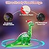SIKADEER 10FT Giant Christmas Inflatable Dinosaur Decorations, IP68 Waterproof Fan Blow up flatables Outdoor Xmas Decor with Built-in White LED Lights for Holiday, Lawn, Party, Garden #2