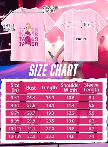 Image of Girl Country Music T-Shirt - Kids Singer Letters Graphic Birthday Shirts Gifts Fan Song Tour Concert Outfit Top