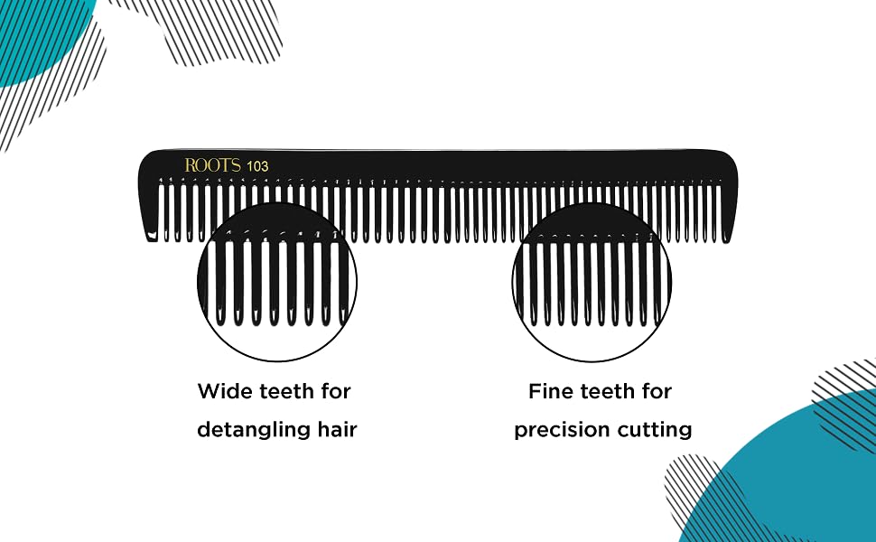 Image of ROOTS - Professional Hair Cutting Comb | Seamless Tooth | Salon Grade - For Men & Women | Ideal for Sectioning & Colouring | Rounded Teeth prevent Hair & Scalp Damage | Model No. 103