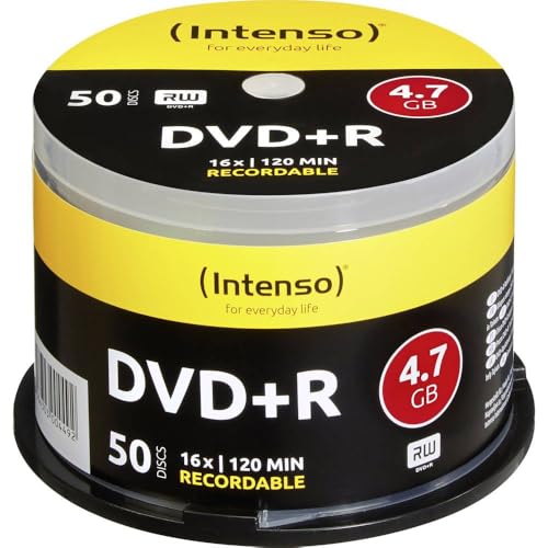 Intenso 4111155   Pack de 50 DVD+R, 16x, 4.7 GB