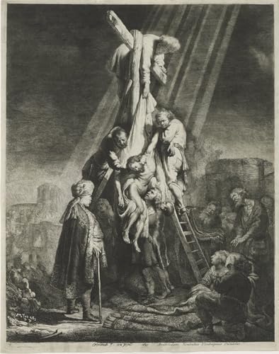 Pintura mural el Descendimiento de Rembrandt Van Rijn cuadro decorativo lienzo 60x90cm