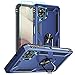 for Samsung Galaxy A12 Phone Case, Samsung A12 Case with HD Screen Protector, [Military Grade 16ft. Drop Tested] Ring Shockproof Protective Phone Case for Samsung Galaxy A12,Blue