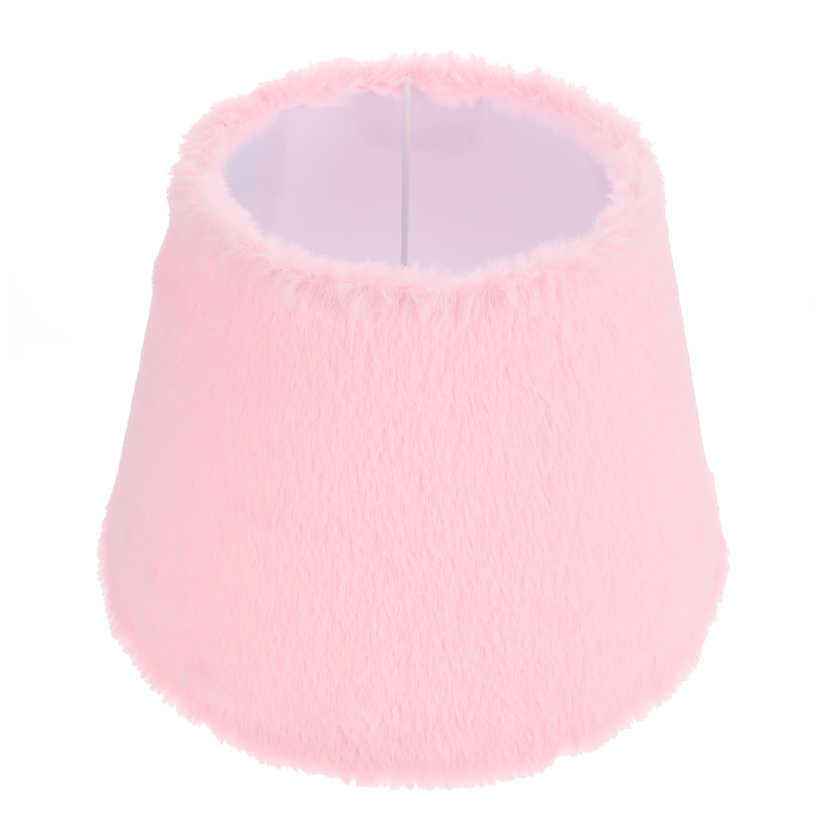 SEWACC Light Pink Plush Lampshade Decorative Bedside Table Lamp Cover Replacement Ceiling Lamp Shade