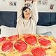 FainFun Pizza Decke Rund, Burrito Blanket, Warme Tortilla Decke für Alle Jahreszeiten - Sofa, Baby, Geschenk für Freunde und Kinder 160cm (63in)