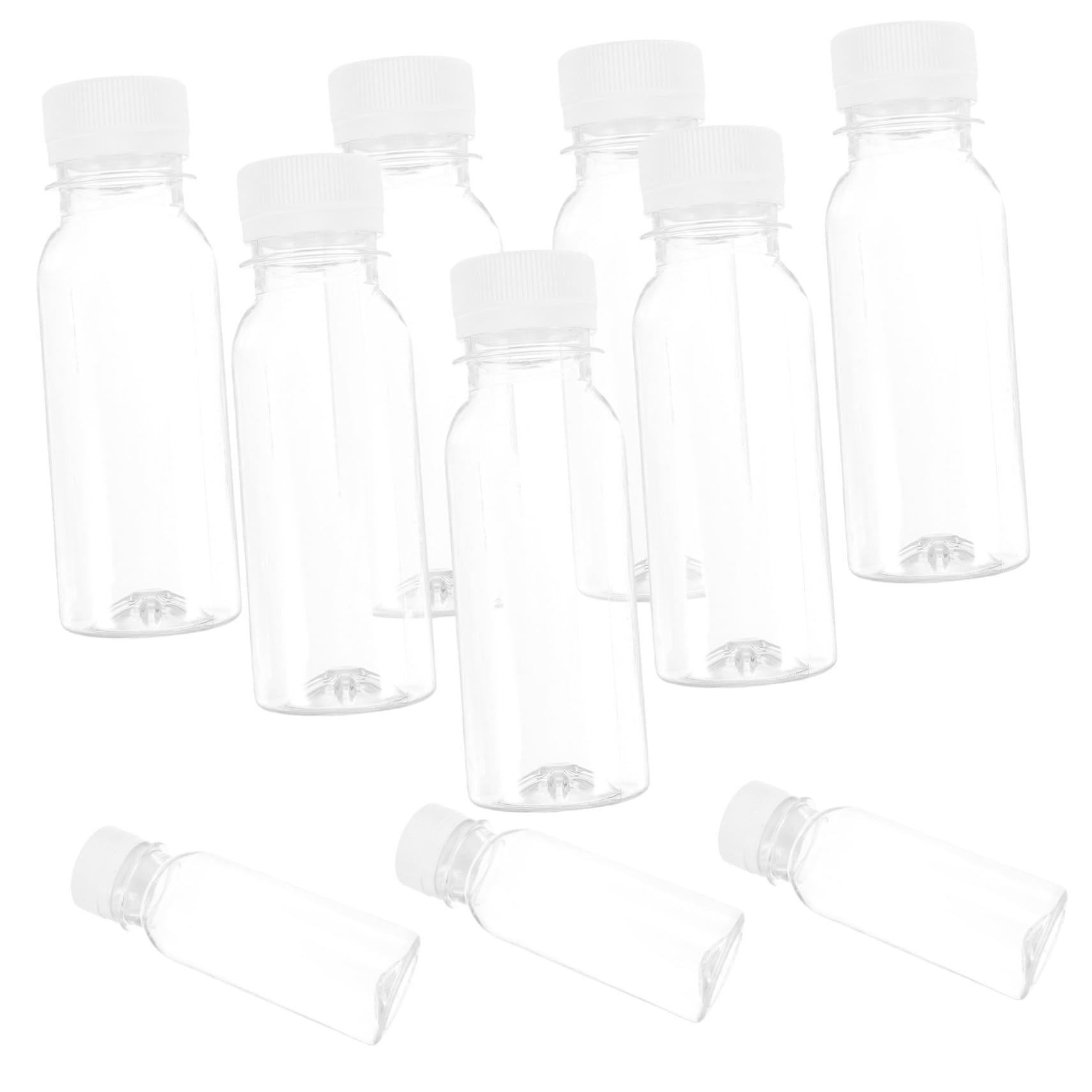 Gatuida Household Milk Bottles 10pcs Pet Material Portable Empty Bottles for Juice