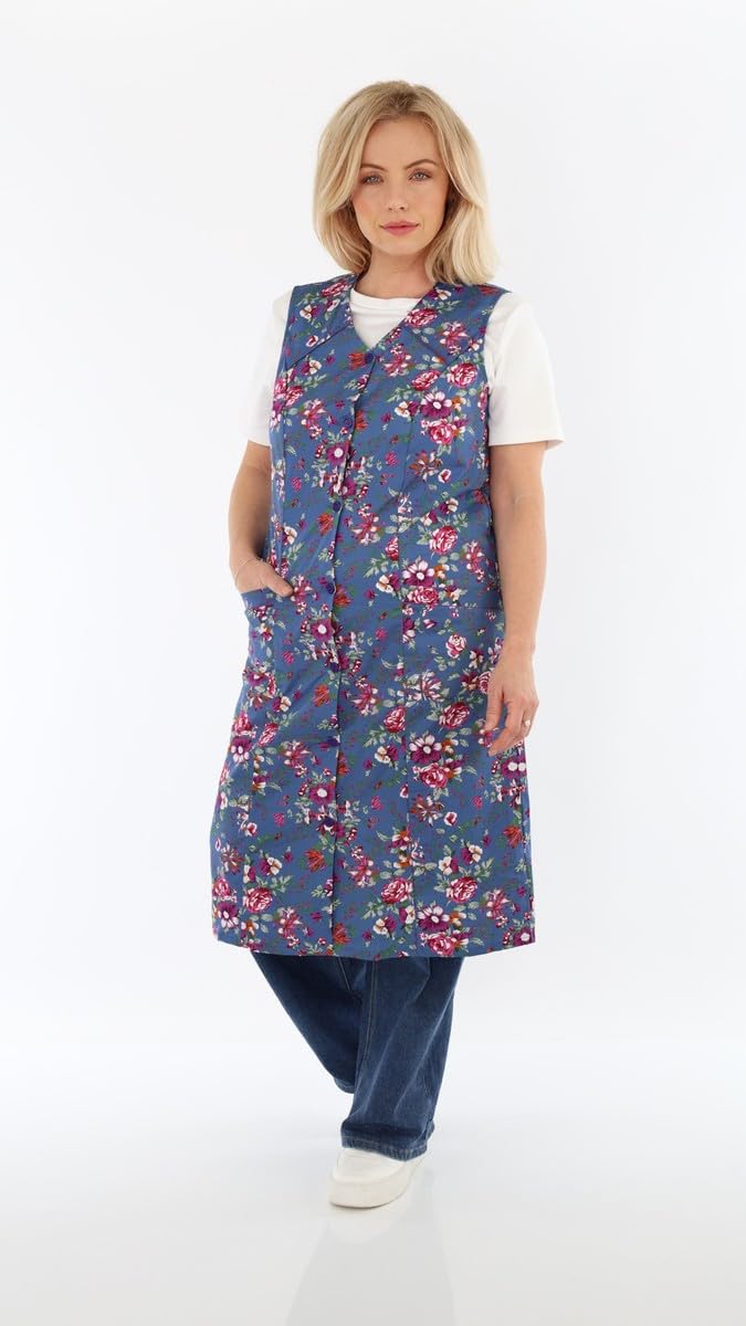 Tablier pour femme sans manches, Tablier de cuisine ou de ménage, Blouse pour femme, 100 % coton