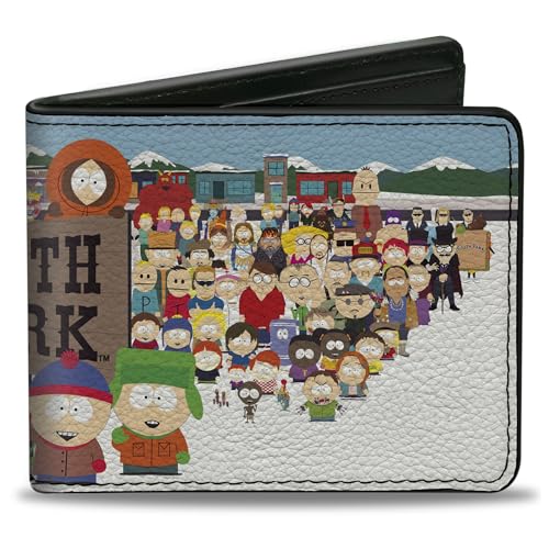 Cartera Comedy Central, plegable, South Park Title Characters Group Pose, cuero vegano, multicolor, 4 x 3.5 pulgadas, casual