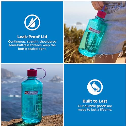 Image of Nalgene 32 oz Narrow Mouth Water Bottle | BPA-Free, Durable & Leak Proof, Lghtweght Bottle for Hkng, Gym & Travel, Surfer