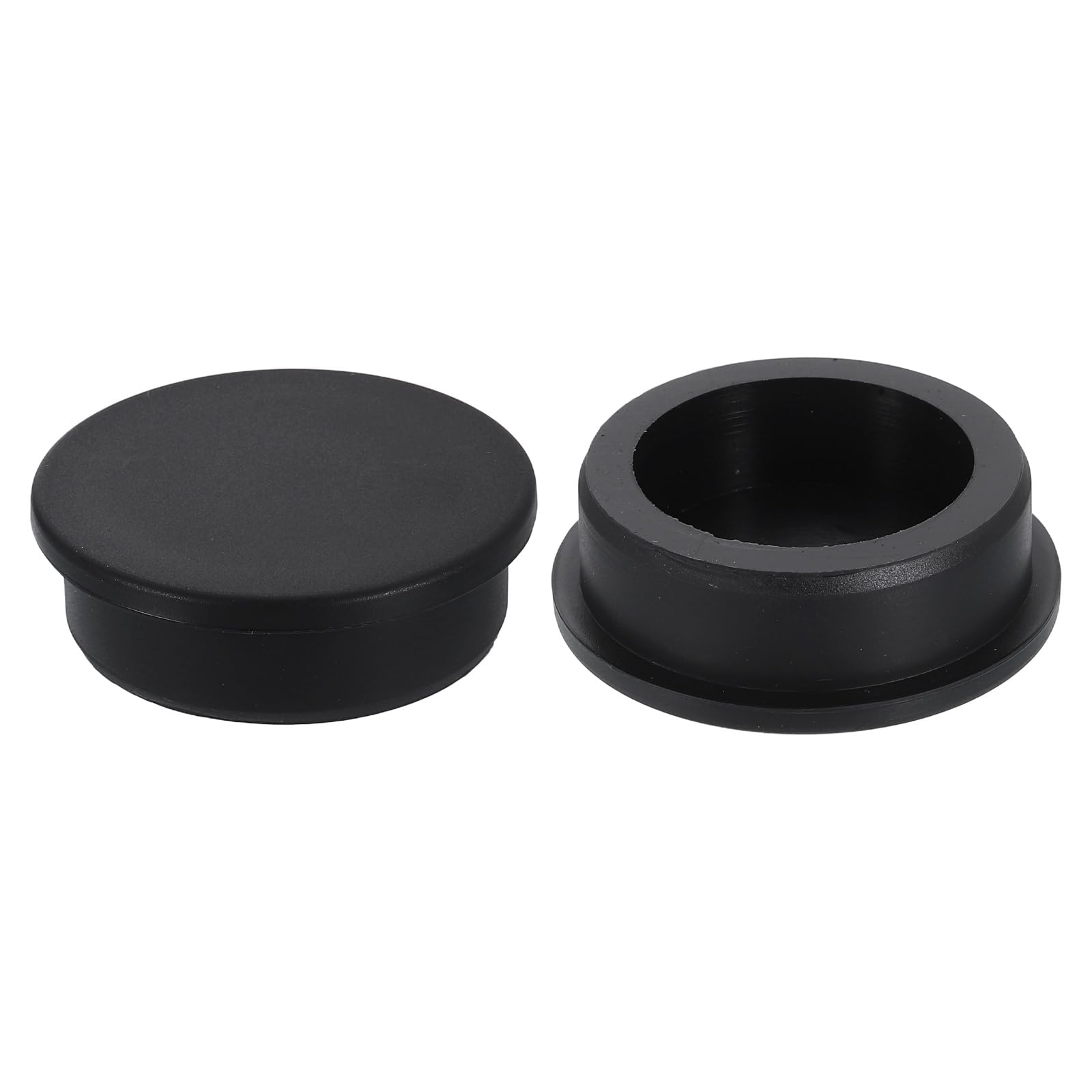 sourcing map 2Pcs Silicone Hole Plug, Waterproof Round Rubber Stoppers Bottle Seal Plugs Tube Pipe End Caps for 45mm/1.77" Hole for Bathtub Bottle, Black