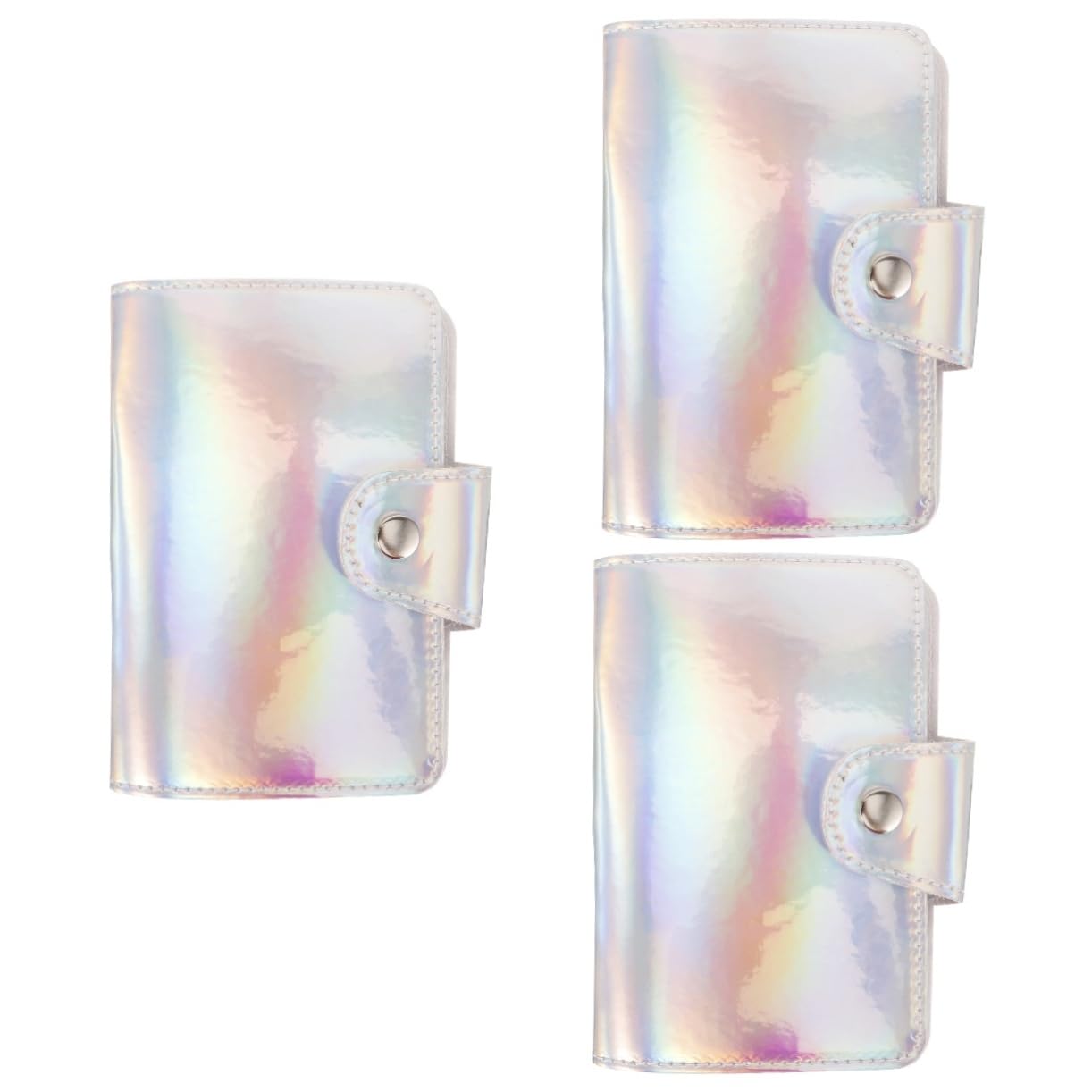 3pcs Nail Art Storage Pouch Snap Design Manicure Template Organizer for Nail Stamping Plates Stylish Portable for Easy Access