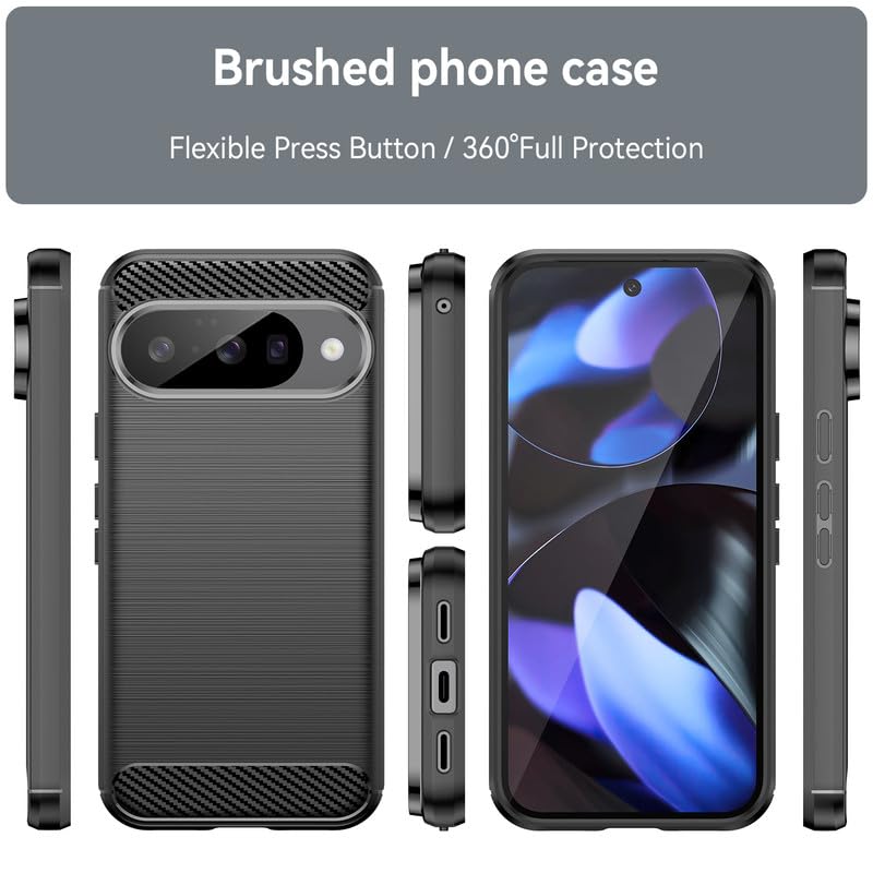 Image of Hybrid Carbon Fiber Back Case for Google Pixel 10 / Pixel 10 Pro (Black)