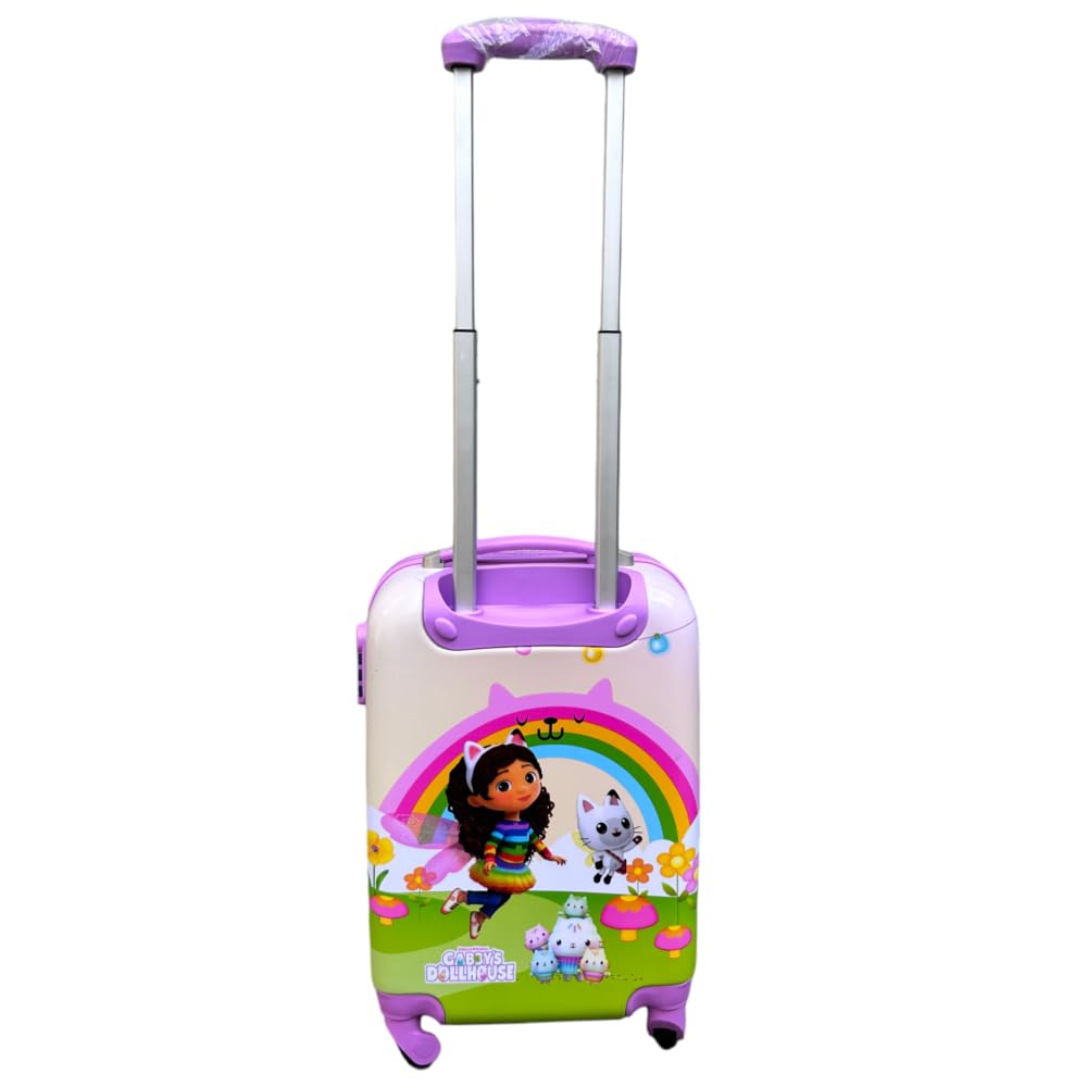 CARTOON Trolley da viaggio in ABS Gabby's Dollhouse per bambini valigia 50 x 33 x 20 cm con quattro ruote e manico allungabile