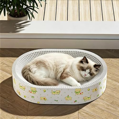 Rascador para gatos de interior que evita arañazos en sofás con su cama bonita 5