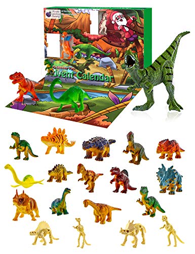 Purple Ladybug Novelty Dinosaur Toys 2019 Advent Calendar for Kids, with 24 Different Dinosaur Figurines Including a Large T-Rex! Great Christmas Countdown Advent Calendars for Boys or Girls!