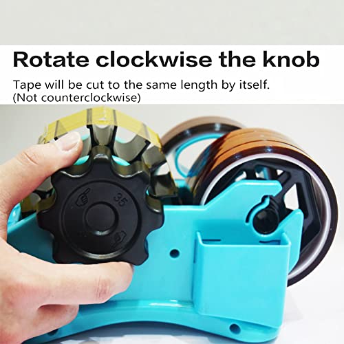 Blue Heat Tape Dispenser Sublimation - Multiple Roll Cut Heat Tape Dispenser To Precut 1.4'' Pieces For Heat Press/Mug Press Machine, 1+3'' Core, Semi-Automatic Tape Dispenser With Compartment Slots #TOP2