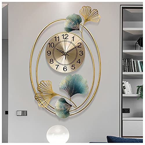 Horloge murale fer art décoration haut de gamme pendule 47x75 cm