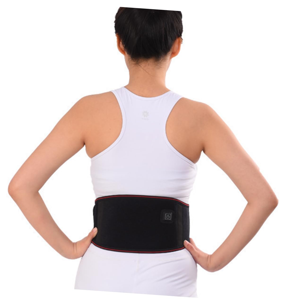 COLLBATH Practical Waist Pad Electric Back Belt Heating Wrap for Men Women Charge Comfortable Fit Pocket Design