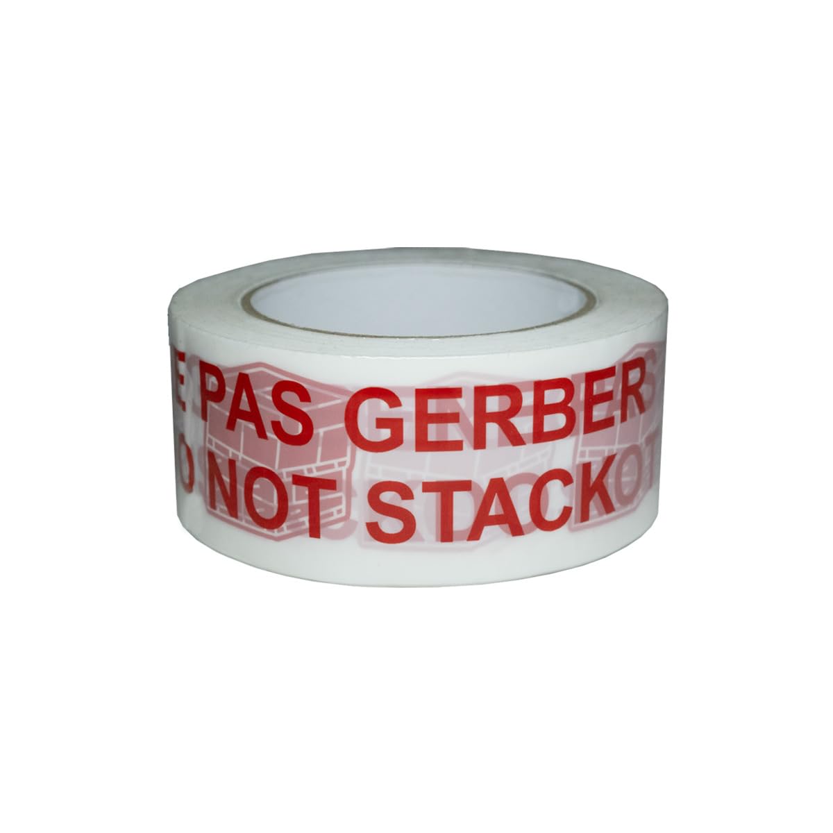 Tecplast Ruban adhésif d'emballage 28µ blanc imprimé NE PAS GERBER en rouge - Adhésif d'expédition 50 mm x 100 m - Carton de 36