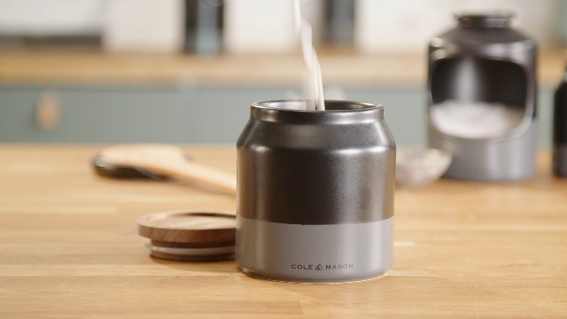 Portacucchiaio Cole & Mason In Ceramica - Design Moderno Per Cucina | Nero/Grigio - Foto 7